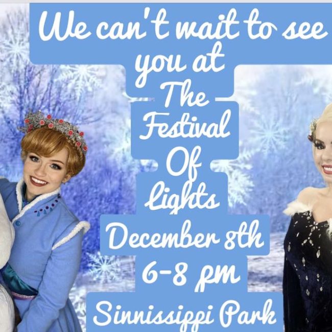 Snow Sisters Festival of Lights Drive Through Sinnissippi Park My