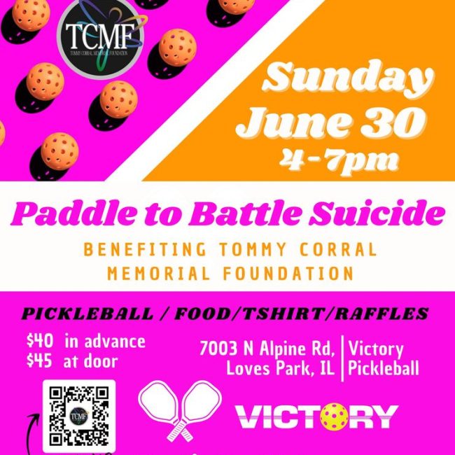 1st Annual Paddle to Battle Suicide Pickleball Event