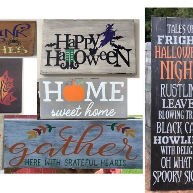 Fall and Halloween Make and Take board painting at DC Winery!