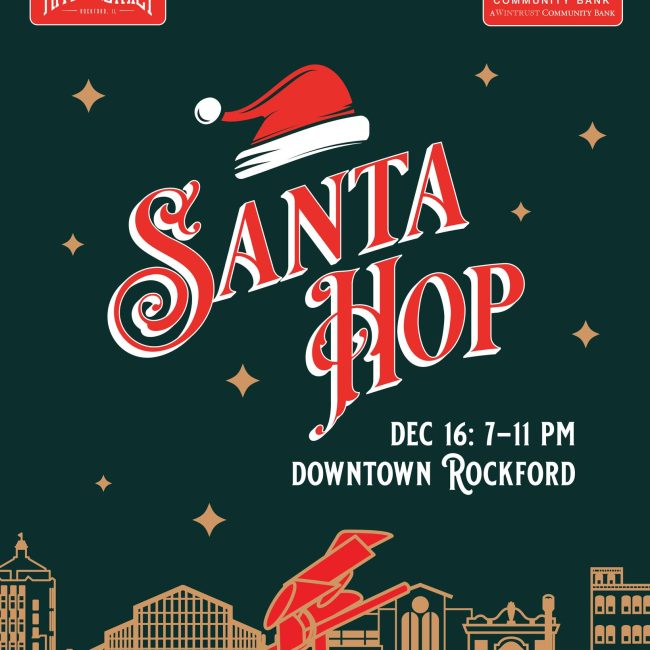 Downtown Rockford Santa Hop