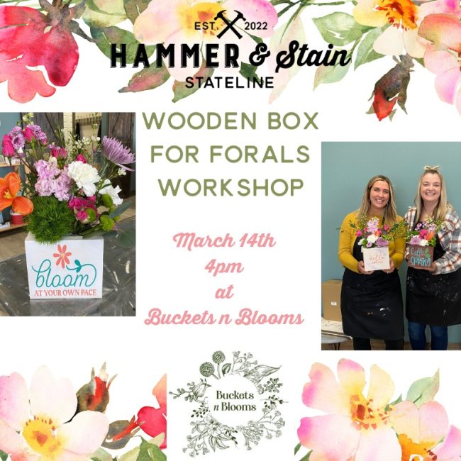 Wood Box For Florals Workshop