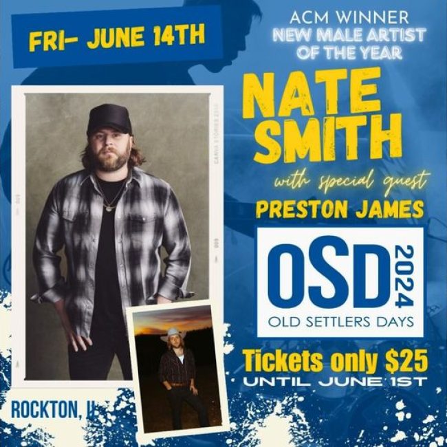 NATE SMITH on the main stage – with special guest Preston