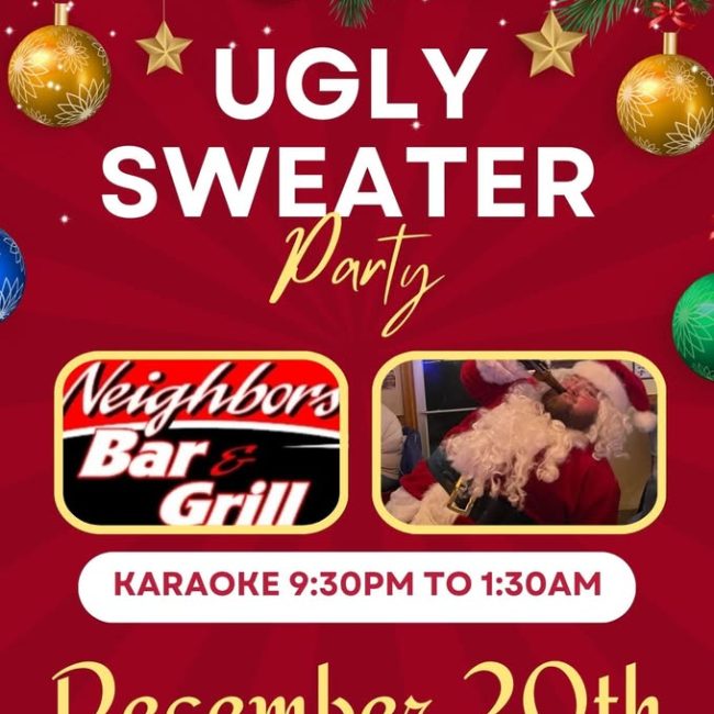 Ugly Sweater Party &#038; Karaoke @ Neighbors