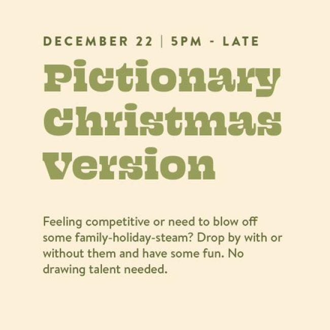 Pictionary – Christmas Version @ 5bar.co