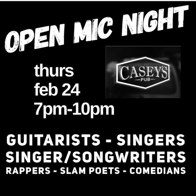 OPEN MIC NIGHT at CASEYS PUB
