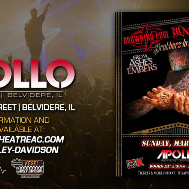 Drowning Pool, ILL NINO – The Apollo Theatre, Belvidere, IL