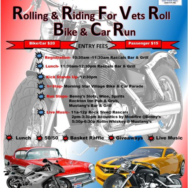 Rolling & Riding For Vets Roll Bike/Car Run