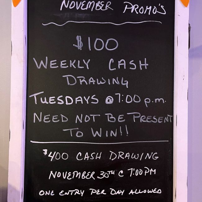 Lucky Horseshoe Slots – November Cash Drawing
