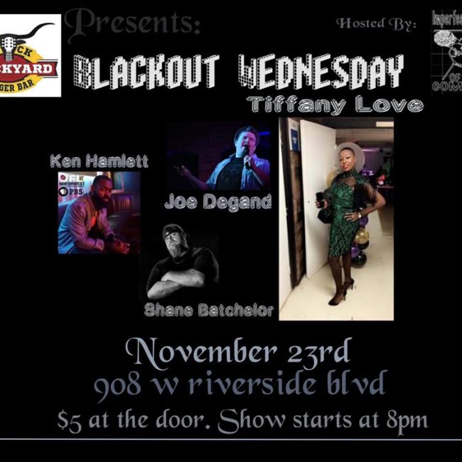 Blackout Wednesday Comedy @ Stockyard Rock Burger Bar