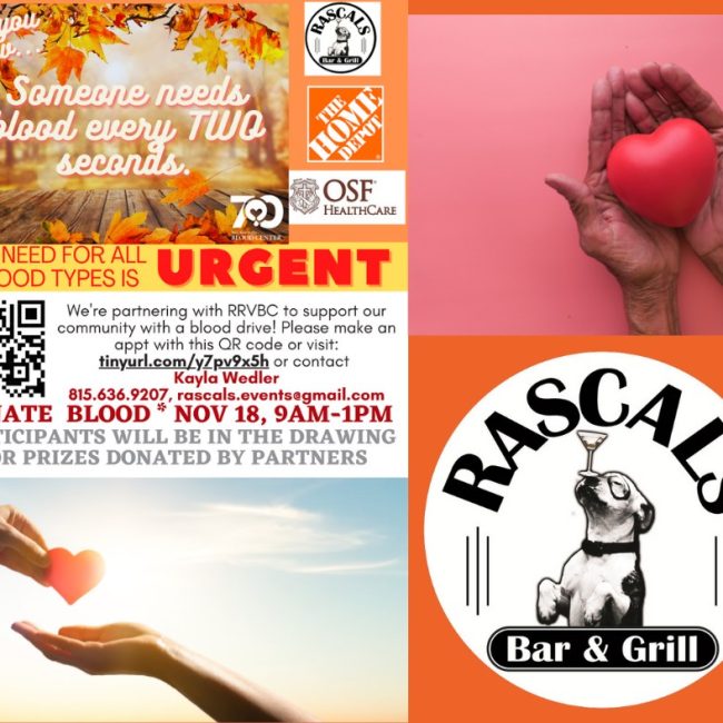 Blood Drive sponsored by Rascal’s Bar & Grill
