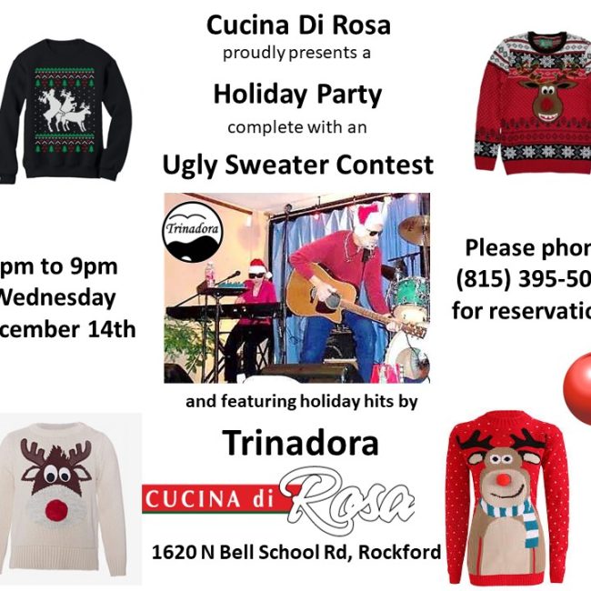 Trinadora’s Holiday Favorites at Cucina Di Rosa Ugly Sweater Party
