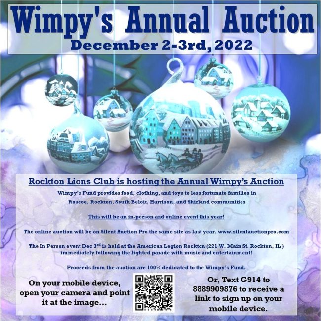Wimpy’s Auction 2022 @ Rockton American Legion