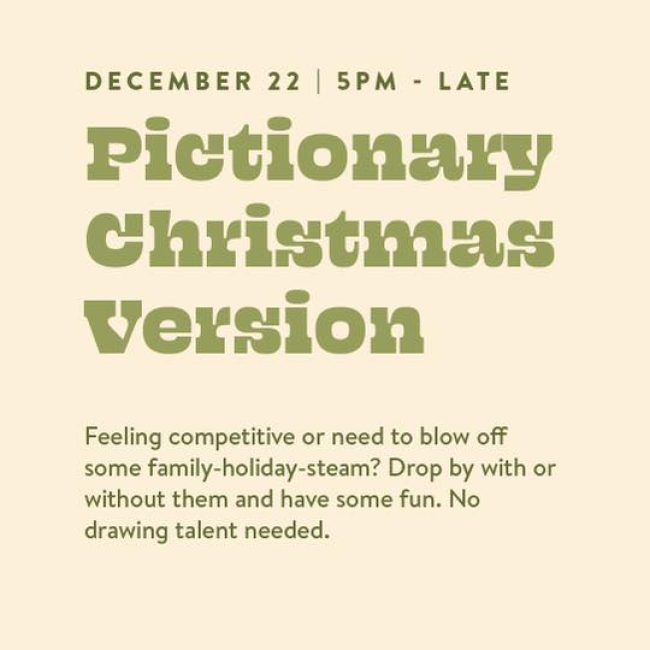 Pictionary – Christmas Version @ 5bar.co