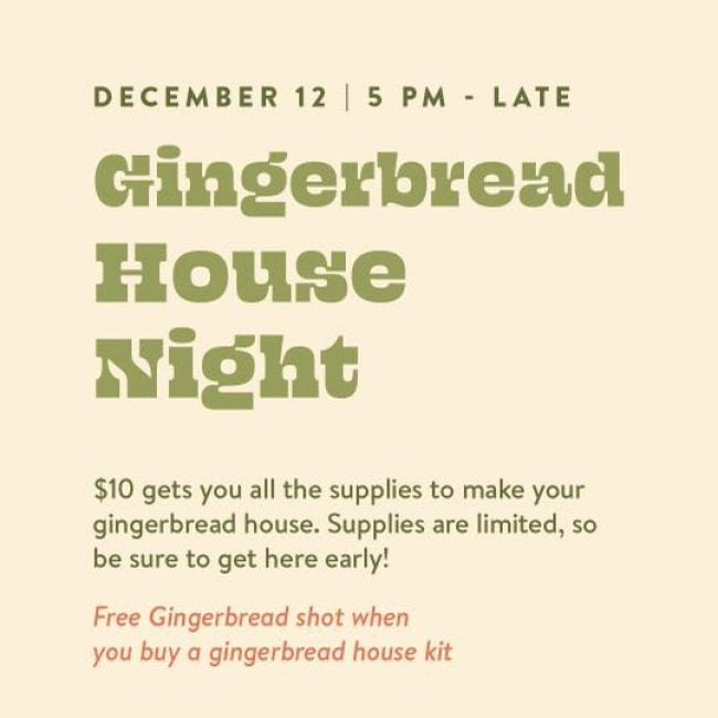 Gingerbread House Night @ 5bar.co