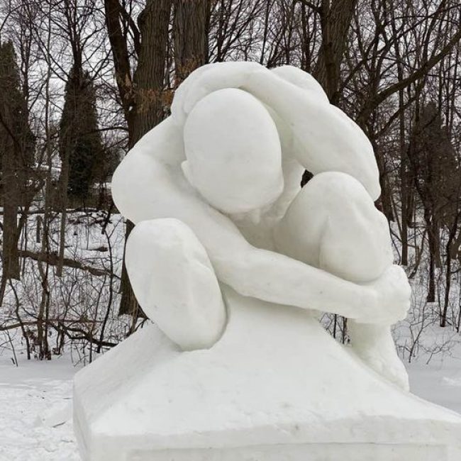 Nighttime Snow Sculpture Hike at Sinnissippi @ Nicholas Conservatory and Gardens