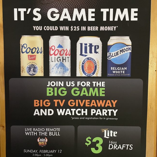 Super Bowl Watch Party with Q95.3 The Bull @ Crazy Times Pub & Grub