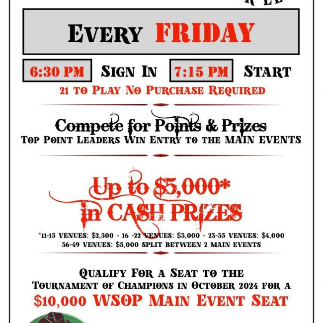 Smoke’n Aces Poker League Tournament
