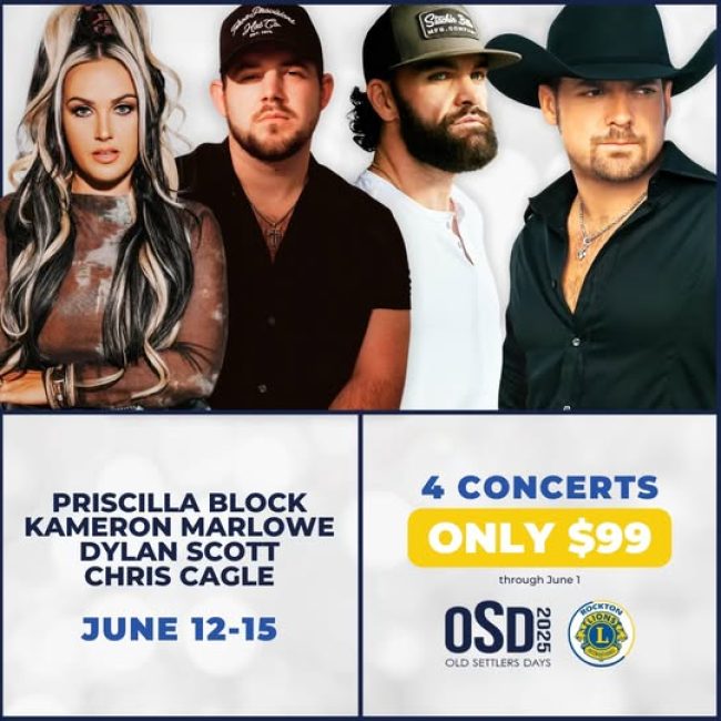4-DAY CONCERT WRISTBAND @ Old Settlers Days