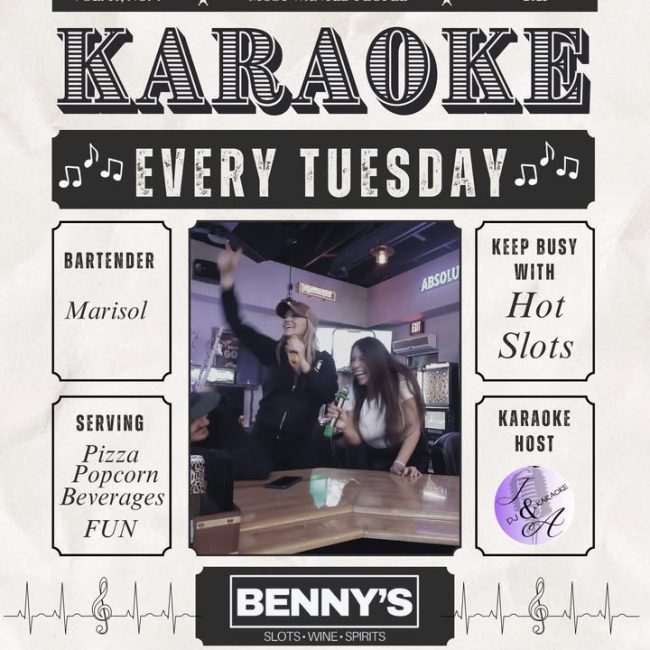 Karaoke Night @ Benny’s Slots Wine Spirits