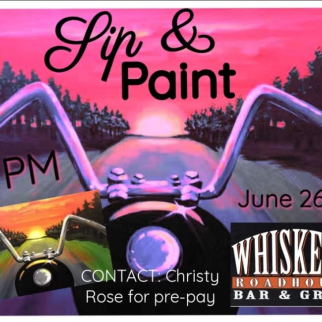 Sip & Paint @ Whiskeys Roadhouse,