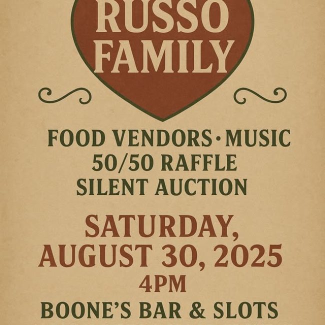 Russo Family Benefit @ Boone’s Bar & Slots